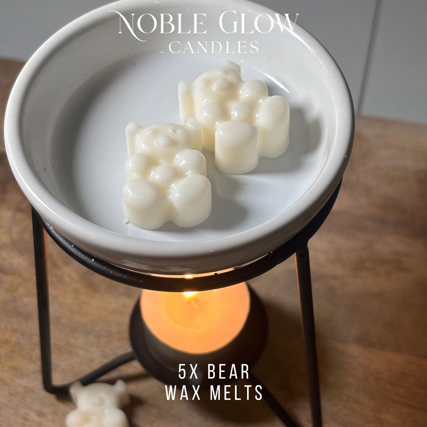 "Cuddly Comfort" Teddy Bear Wax Melts – Set of 5 Personalised Natural Rapeseed Wax Melts