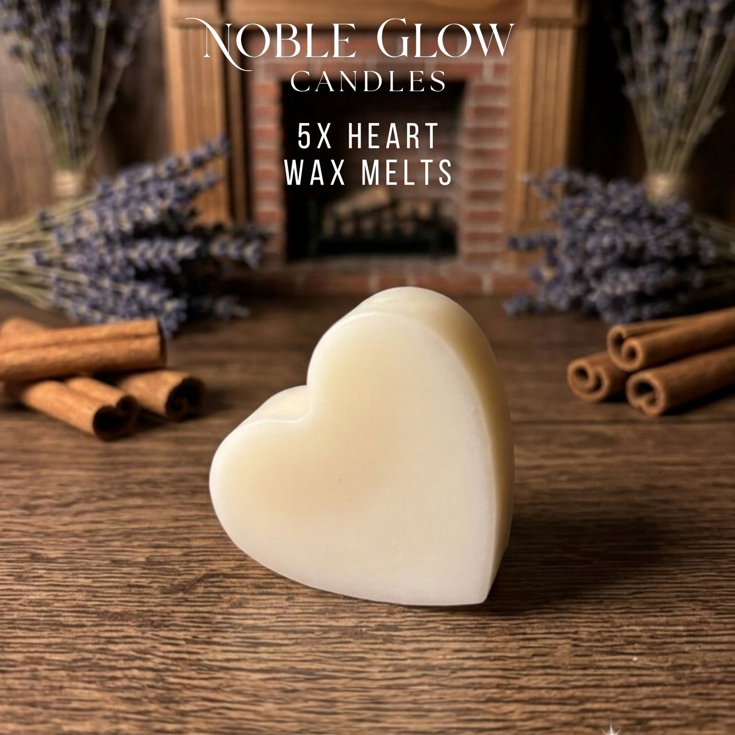 "Sweet Affection" Heart Wax Melts – Set of 5 Personalized Natural Rapeseed Wax Melts