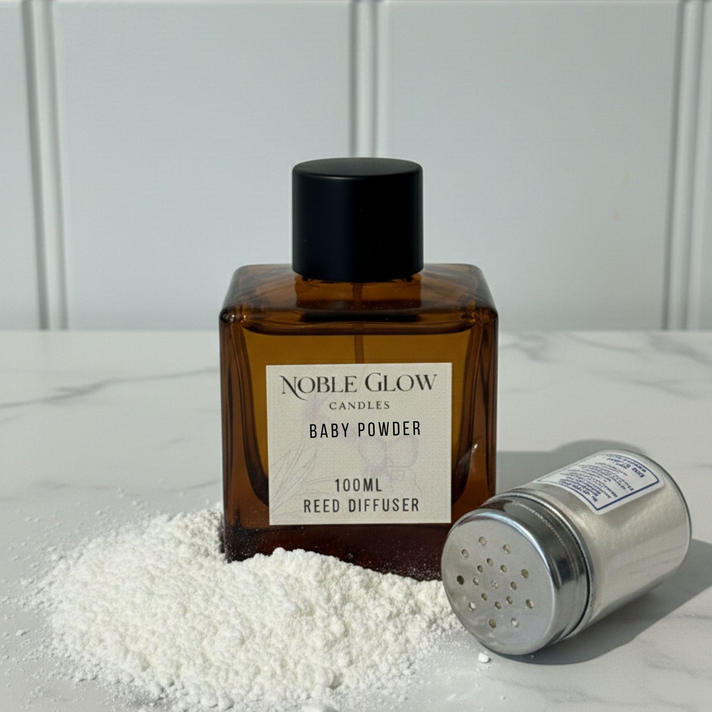 Noble Glow | Soft Cotton & Baby Powder | Nostalgic & Clean Luxury Reed Diffuser | 100ml