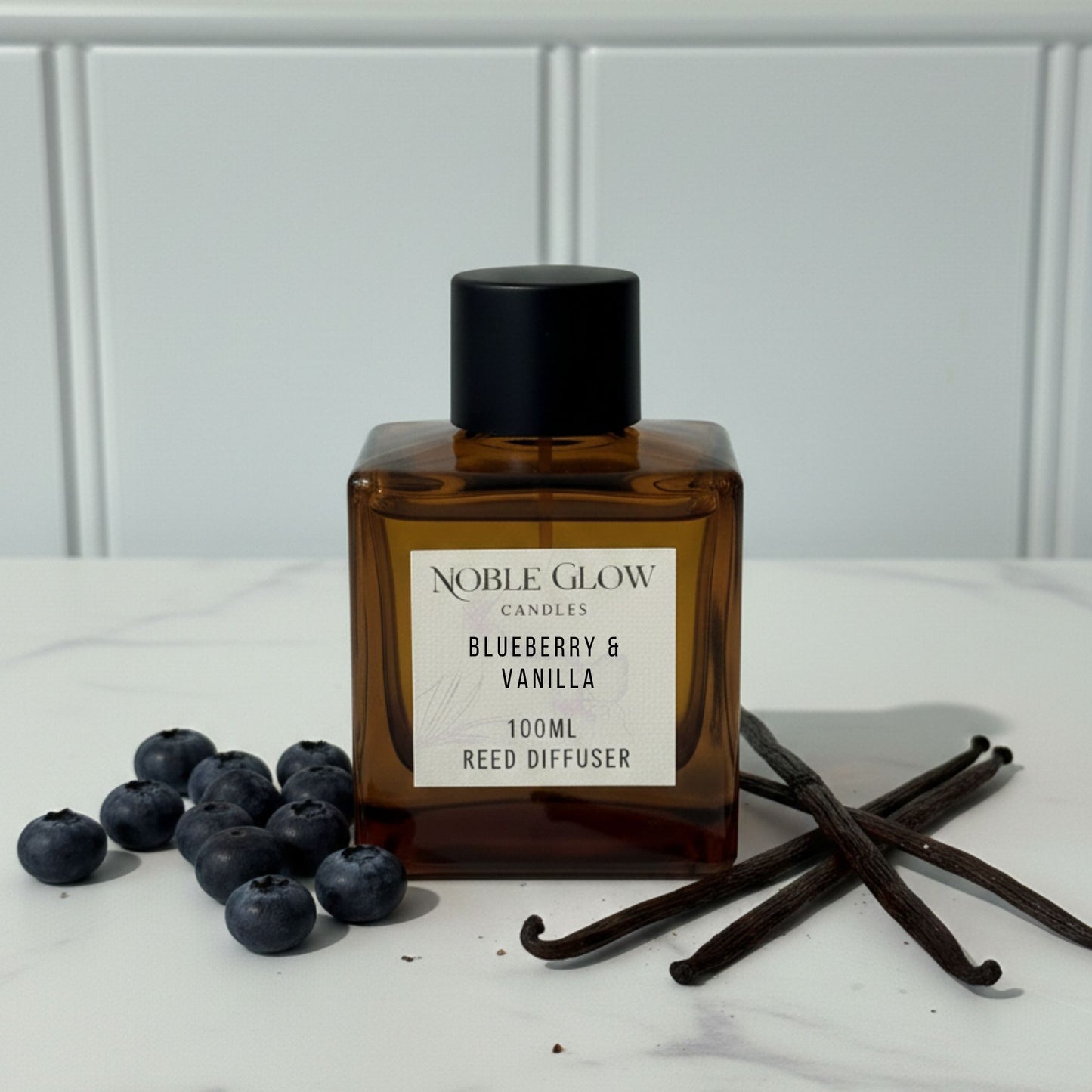Noble Glow | Blueberry & Vanilla | Gourmet & Comforting Luxury Reed Diffuser | 100ml