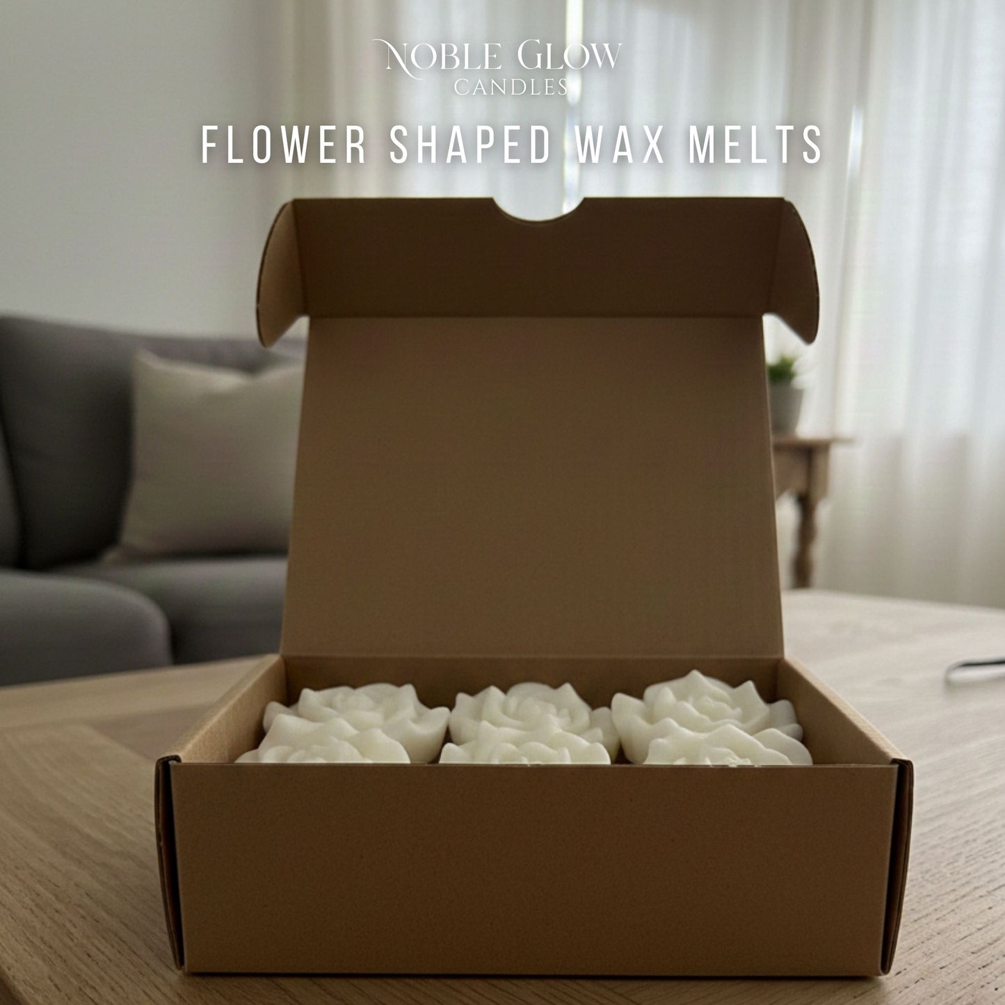 5x 6g Rose Flower Shaped Melt Melts Gift Set, Choice Your Scent