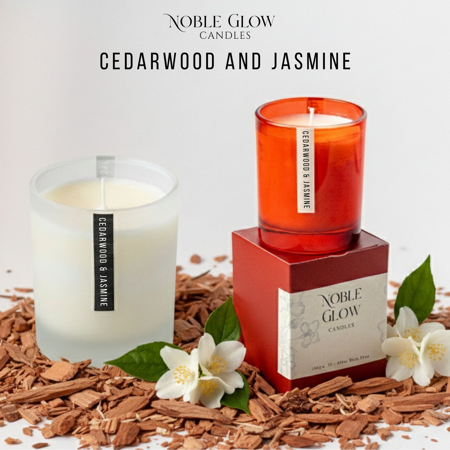 Cedarwood and Jasmine Scented Candle