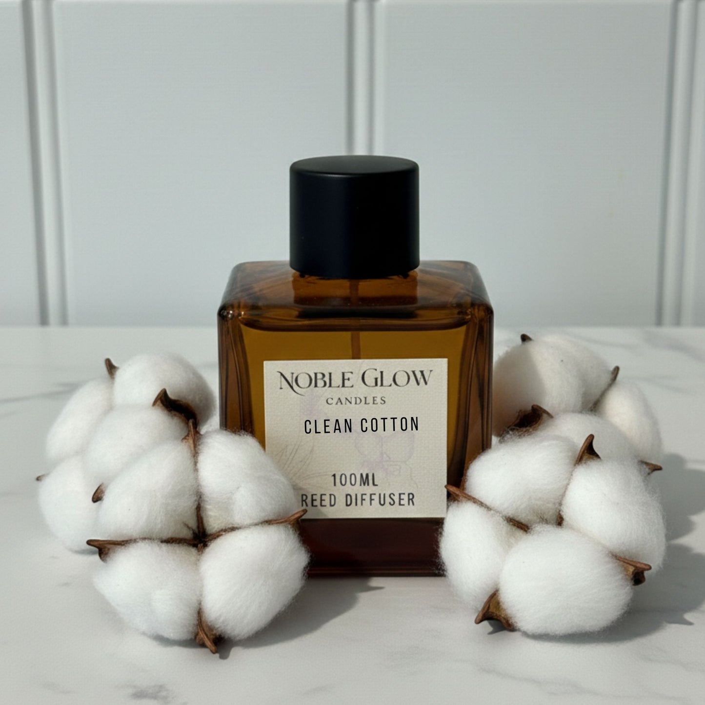 Noble Glow | Clean Cotton | Fresh & Airy Luxury Reed Diffuser | 100ml