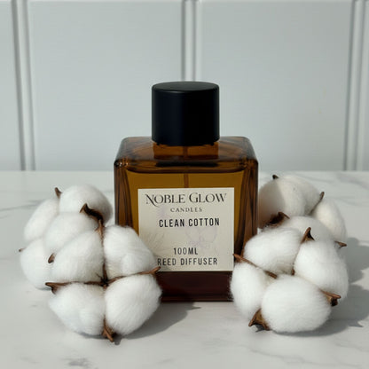 Noble Glow | Clean Cotton | Fresh & Airy Luxury Reed Diffuser | 100ml