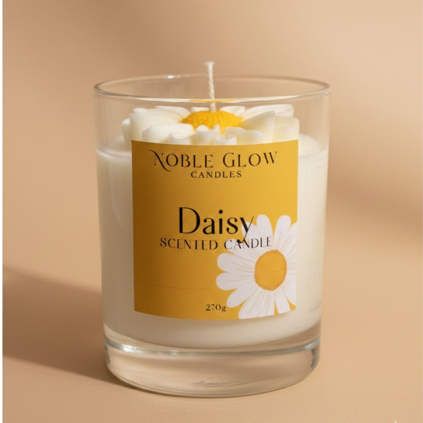 Daisy Flower Candle - Aesthetic Novelty Candle - Noble Glow Perfume Inspired Scent