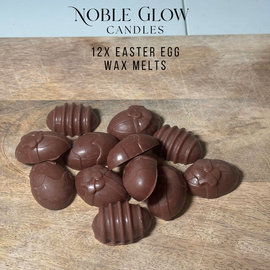 "Easter Delight" Chocolate Egg Wax Melts – Set of 12 Personalized Natural Rapeseed Wax Melts