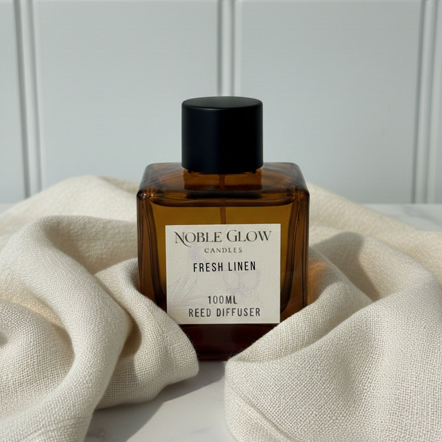 Noble Glow | Fresh Linen | Crisp & Revitalizing Luxury Reed Diffuser | 100ml