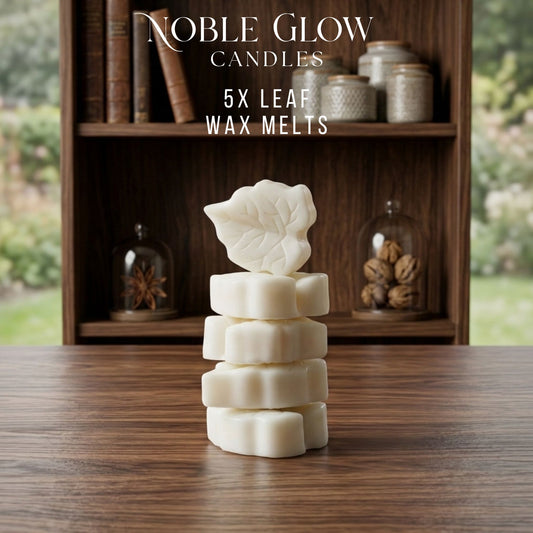 "Nature’s Whisper" Leaf Wax Melts – Set of 5 Personalized Natural Rapeseed Wax Melts