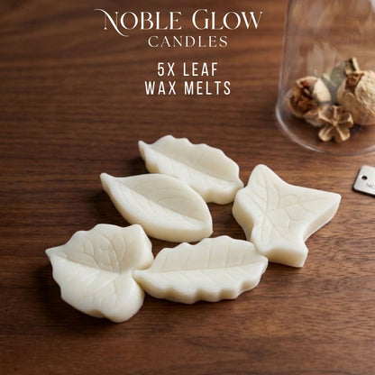 "Nature’s Whisper" Leaf Wax Melts – Set of 5 Personalized Natural Rapeseed Wax Melts