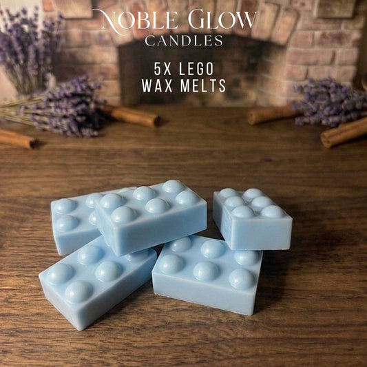 "Building Bliss" Personalized Lego Block Wax Melts – Set of 5 Natural Rapeseed Wax Melts