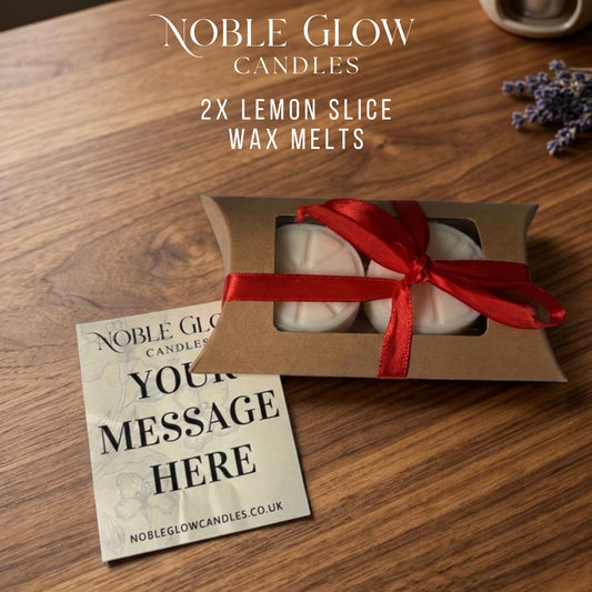 "Citrus Squeeze" Lemon Wax Melts – Set of 2 Personalized Natural Rapeseed Wax Melts