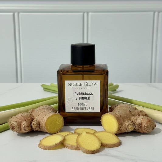 Noble Glow | Lemongrass & Ginger | Exotic & Stimulating Luxury Reed Diffuser | 100ml