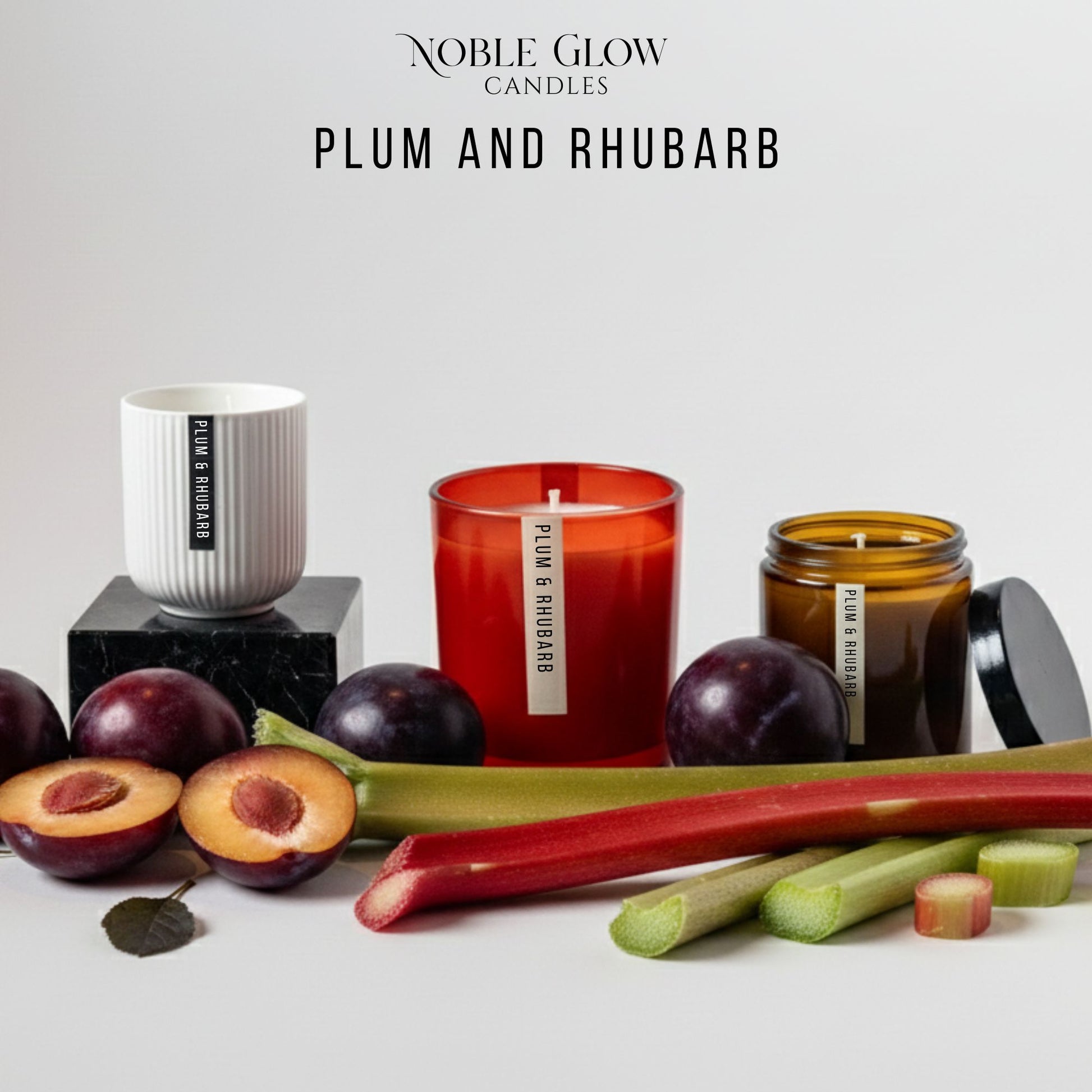 Plum Rhubarb Scented Candle