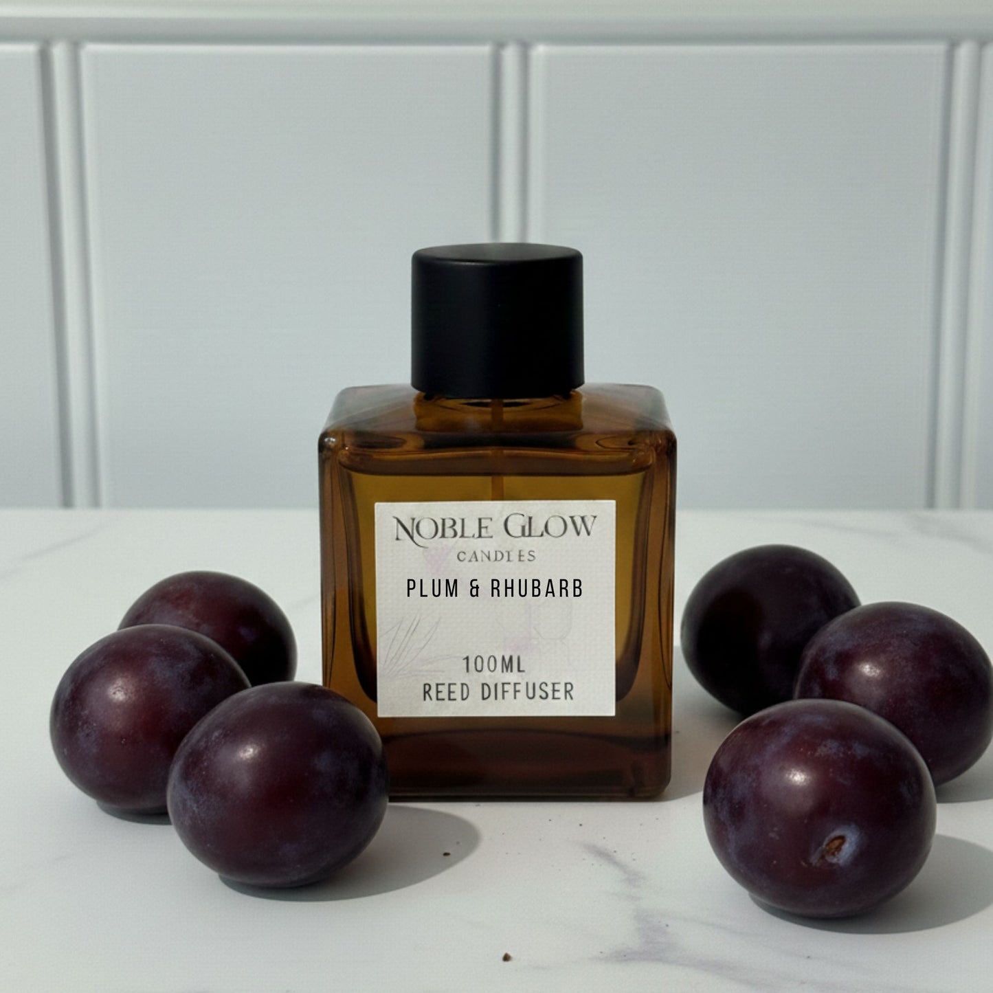 Noble Glow | Plum & Rhubarb | Vibrant & Tart Luxury Reed Diffuser | 100ml