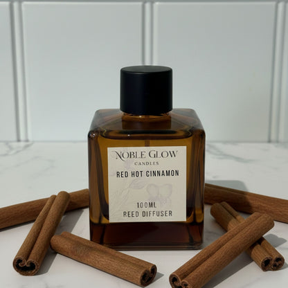 Noble Glow | Red Hot Cinnamon | Bold & Spicy Luxury Reed Diffuser | 100ml