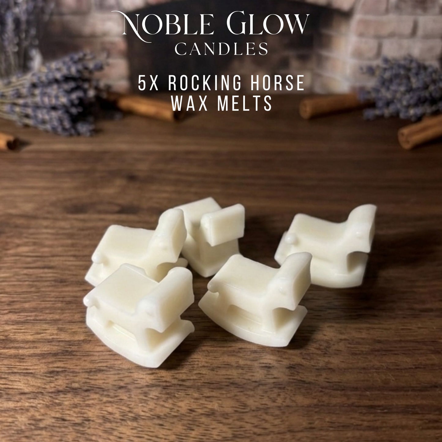 "Little Dreamer" Rocking Horse Wax Melts – Set of 5 Personalized Natural Rapeseed Wax Melts