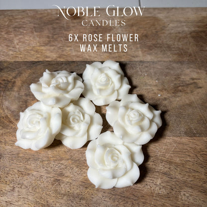 "Everlasting Bloom" Rose Wax Melts – Set of 6 Personalised Natural Rapeseed Wax Melts