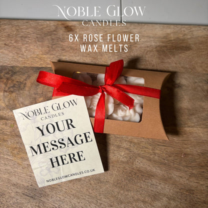 "Everlasting Bloom" Rose Wax Melts – Set of 6 Personalised Natural Rapeseed Wax Melts