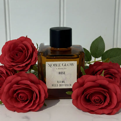 Noble Glow | Velvet Rose | Timeless & Romantic Luxury Reed Diffuser | 100ml
