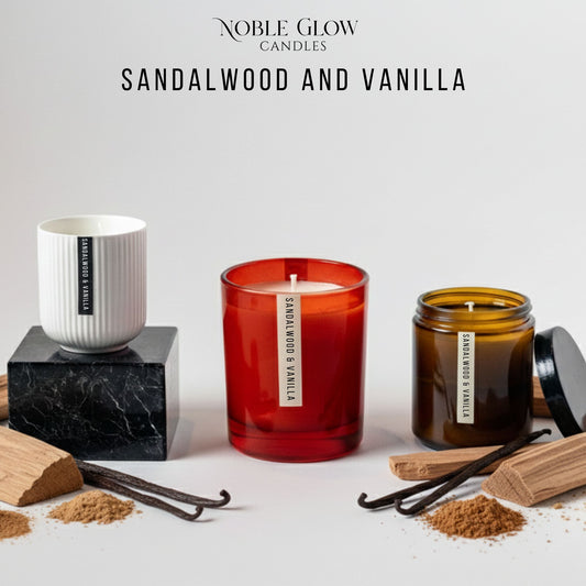 Sandalwood and Vanilla Scented Candle