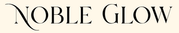 Noble Glow logo in black text on a white background