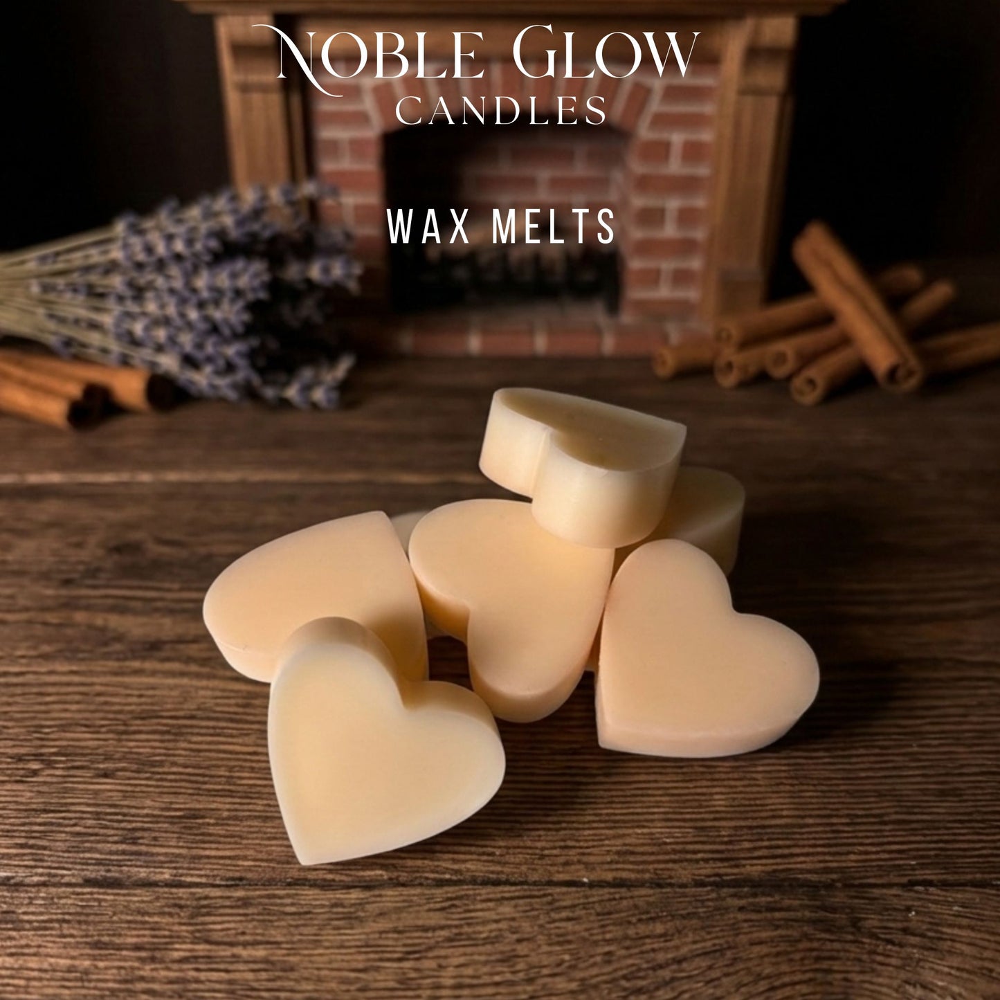 "Sweet Affection" Heart Wax Melts – Set of 5 Personalized Natural Rapeseed Wax Melts