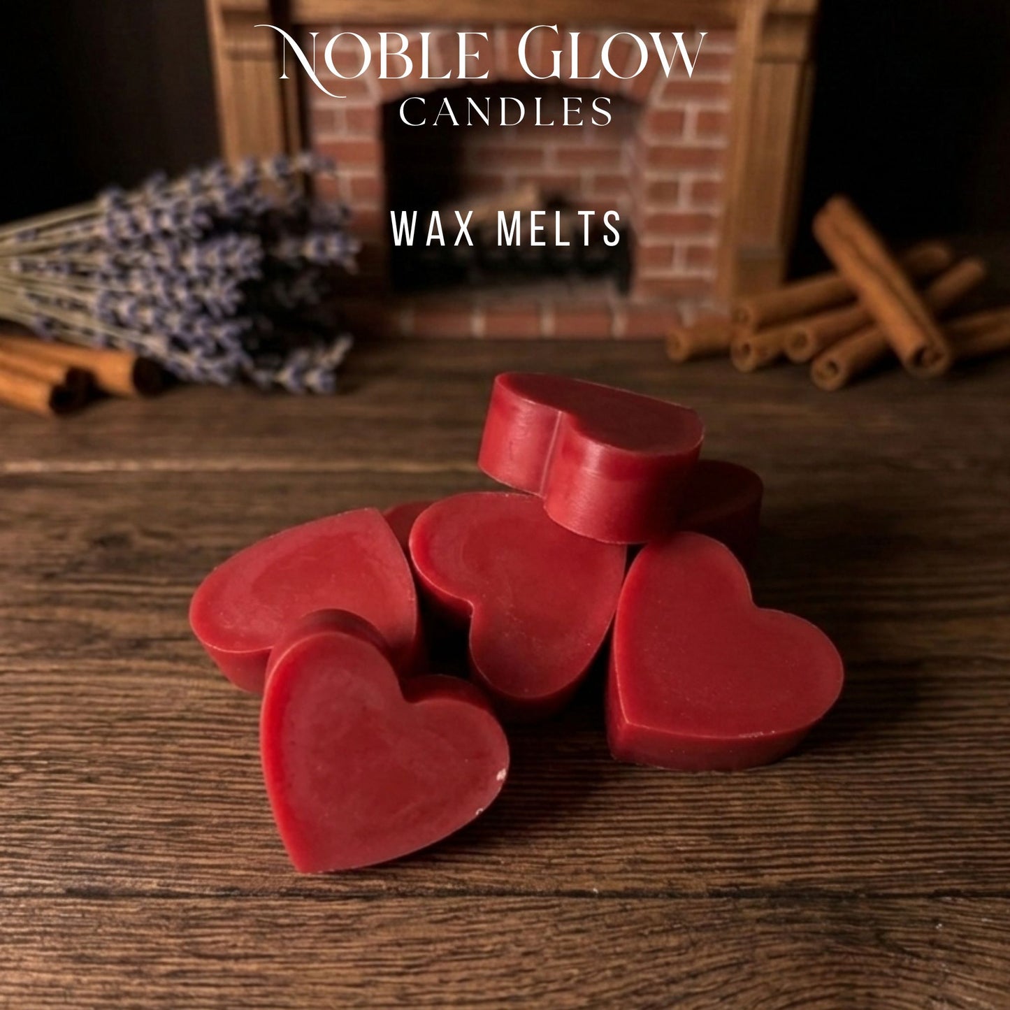 "Sweet Affection" Heart Wax Melts – Set of 5 Personalized Natural Rapeseed Wax Melts
