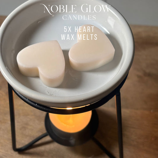 "Sweet Affection" Heart Wax Melts – Set of 5 Personalized Natural Rapeseed Wax Melts