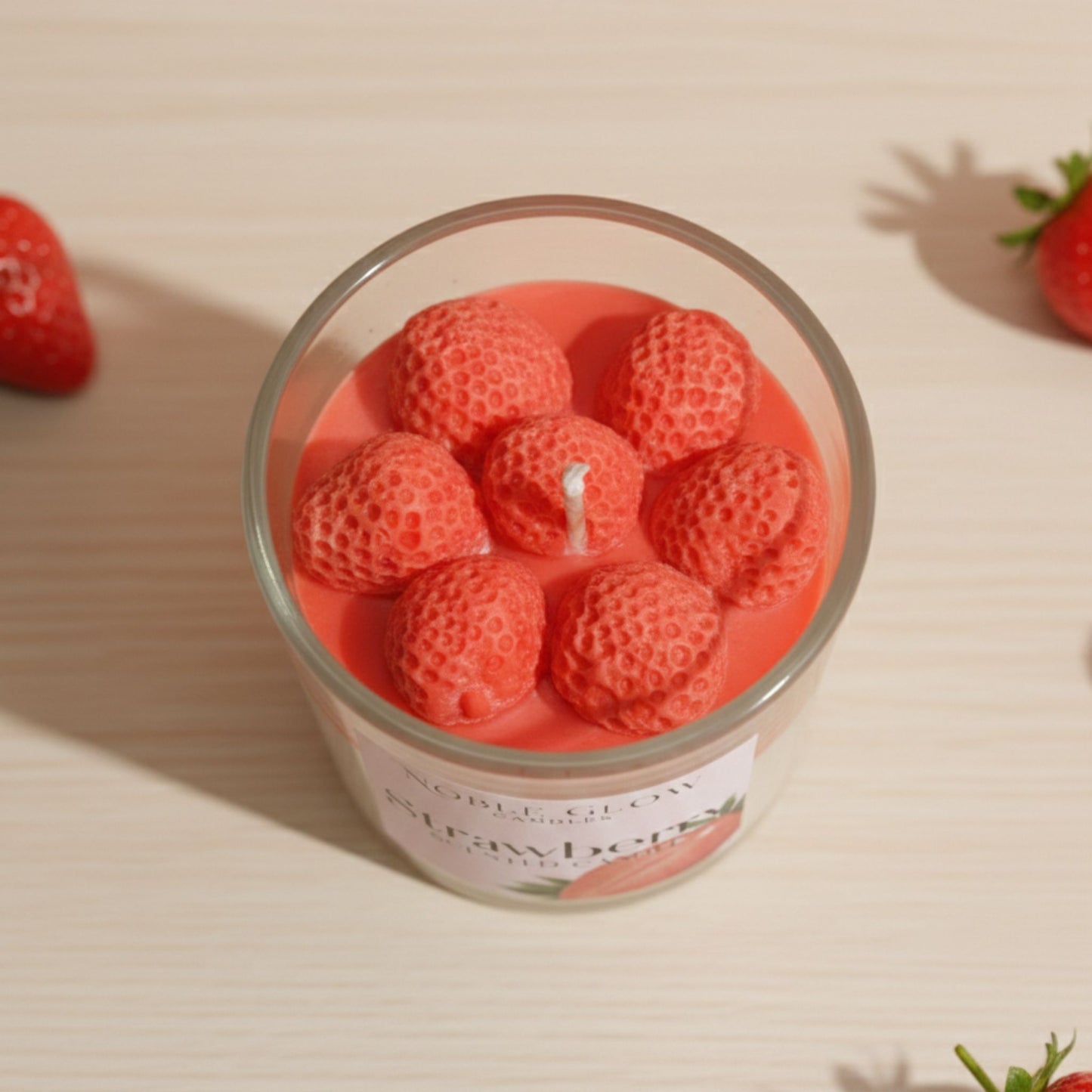 Strawberry Bliss Handcrafted Novelty Candle | 270g Garden Fresh Scent