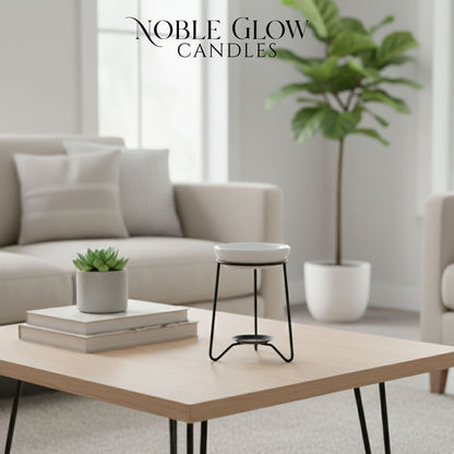 Wax Melt Burner on Black Stand from Noble Glow Candles Home 2