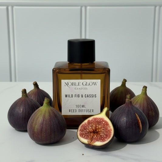 Noble Glow | Wild Fig & Cassis | Earthy & Opulent Luxury Reed Diffuser | 100ml